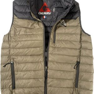 Gerry Weber | Men's Gray and Tan Quilted Vest | Size M |